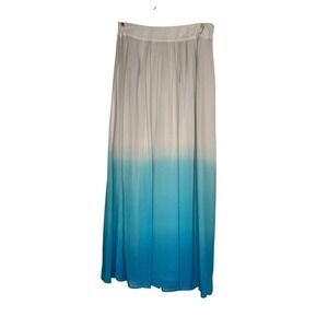 Black Label Chico's‎ Ombre Maxi Skirt Sz 4/6 100% Silk Fairy Core Holiday Party